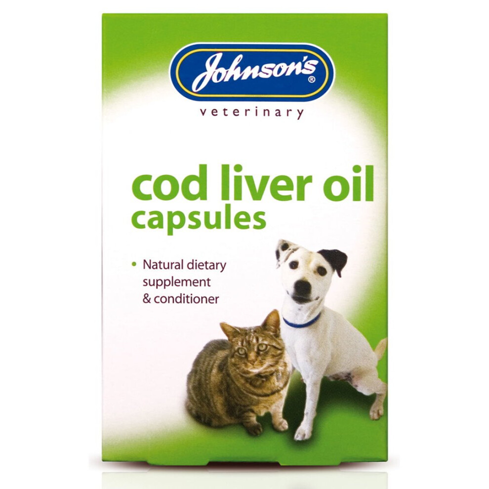 Johnson's Cod Liver Oil Capsules For Cat & Dog (40 Capsules)