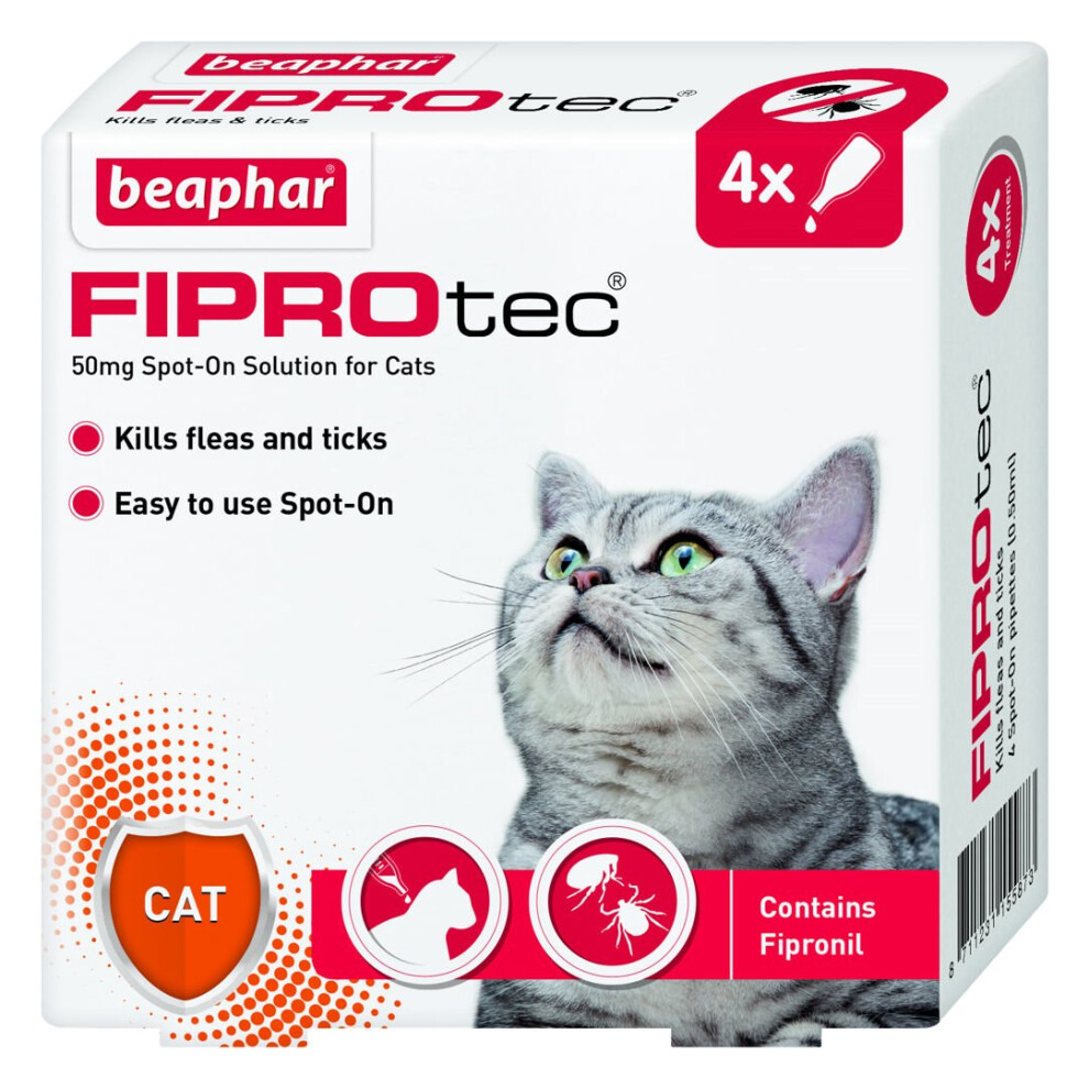 Beaphar Fiprotec Spot On Cat 4 Pipette