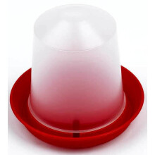 Aviary Drinker Red/transparent 1 Litre 16.5x15cm