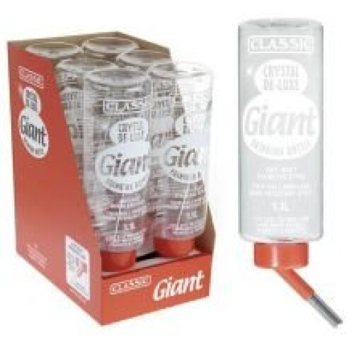 Classic Crystal Deluxe 'giant' Drinking Bottle (1ltr) (Pack of 6)