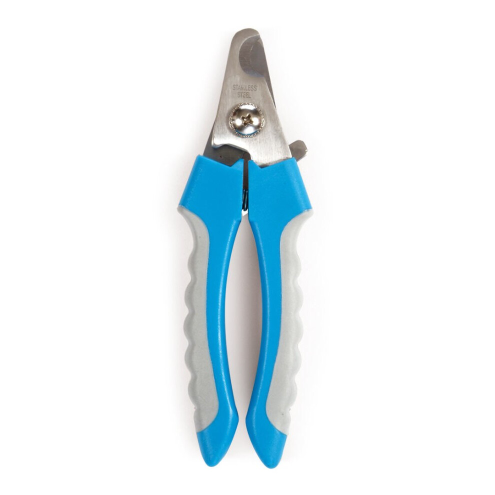 Ancol Ergo Nail Clippers Large - Tempered Steel, Comfortable & Handles - Pet Grooming Tool (525100) Blue/Yellow