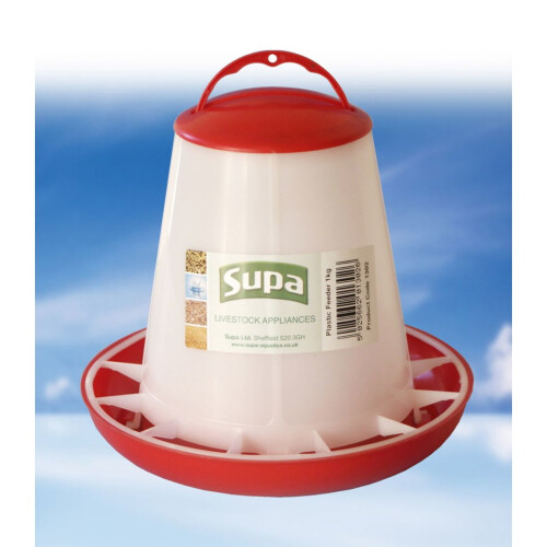 Supa Supa Poultry Feeder Red & White 1kg