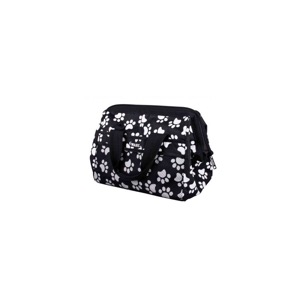 Wahl Grooming Frogmouth Bag Paw Print On White/Black
