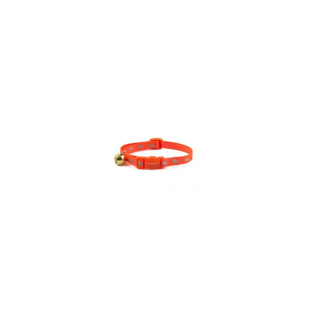 Ancol Cat Collar Hi-Vis Reflective Safety Orange