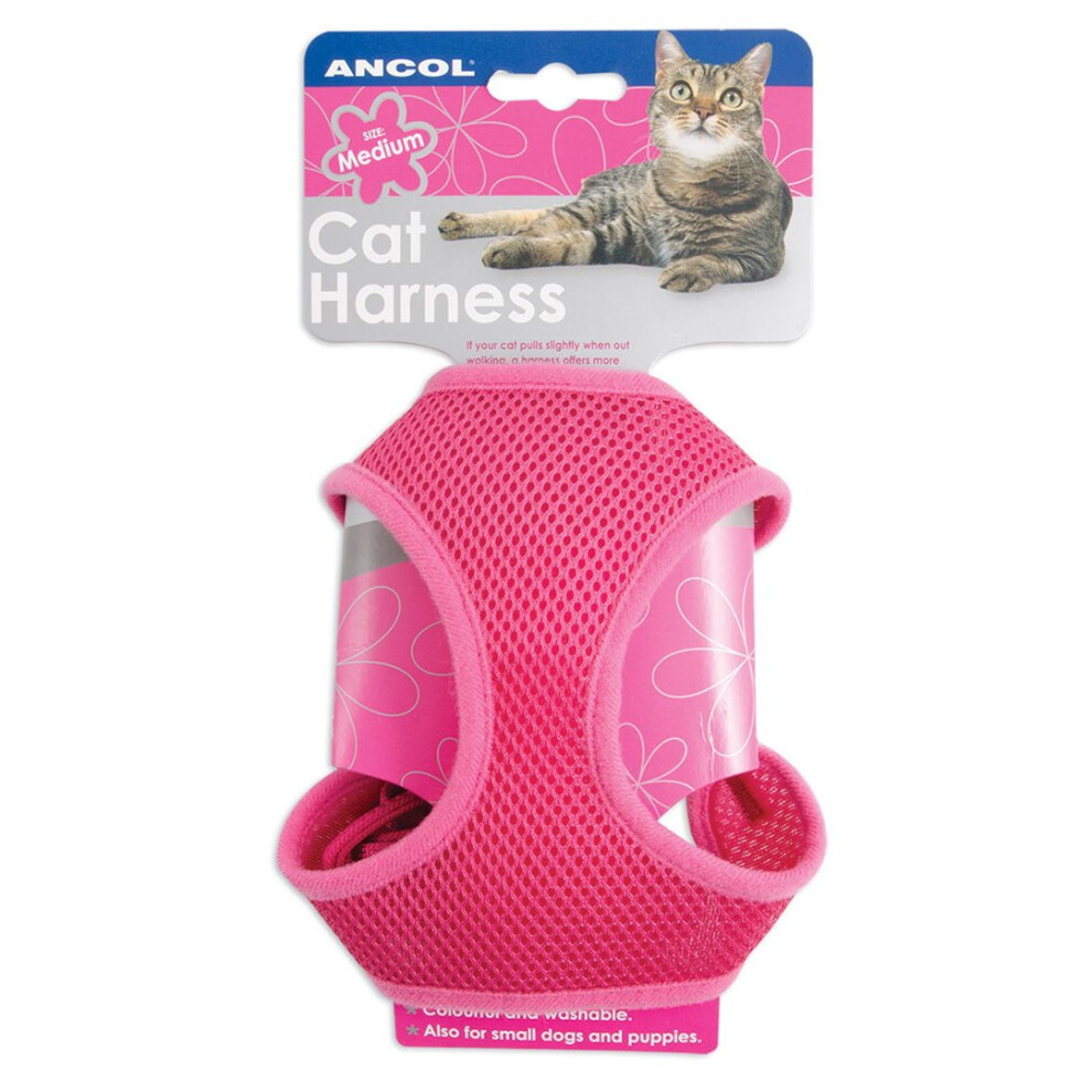 Ancol Soft Harness & Lead Lge Pink