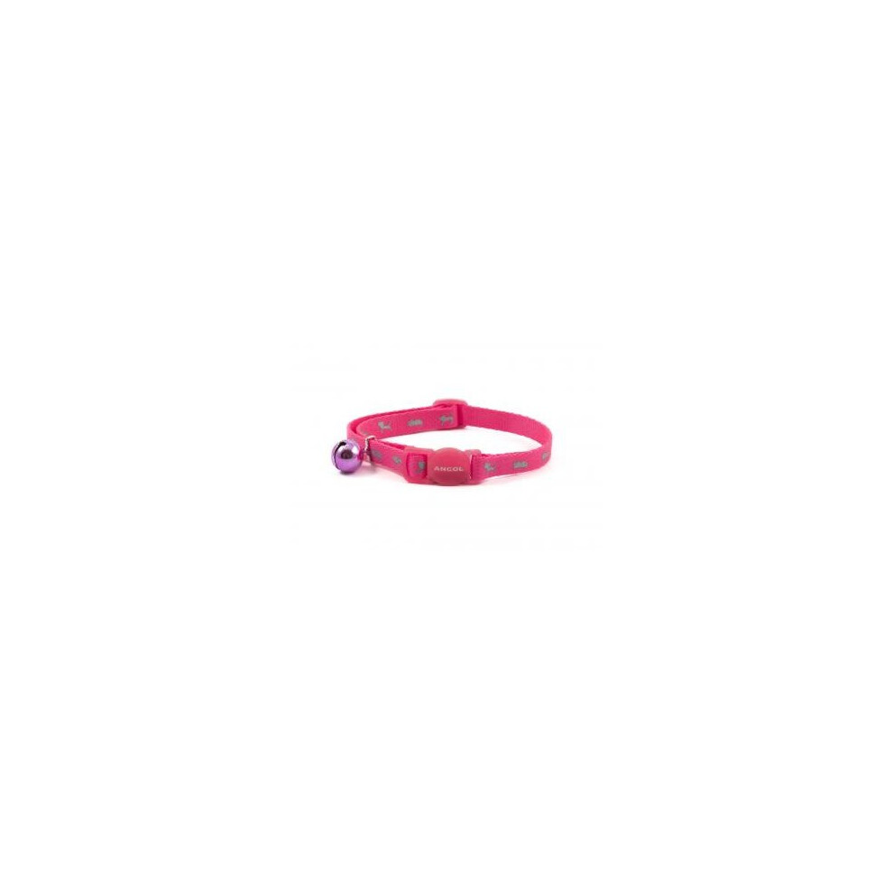 Safety Buckle Cat Collar Hi Vis Reflective Pink (Pack of 3)