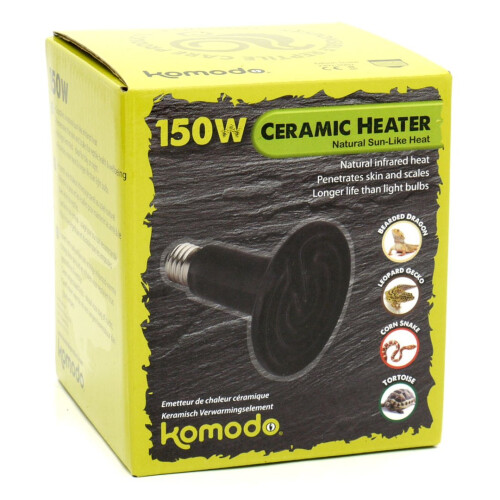 Komodo Ceramic Heat Emitter Black 150w