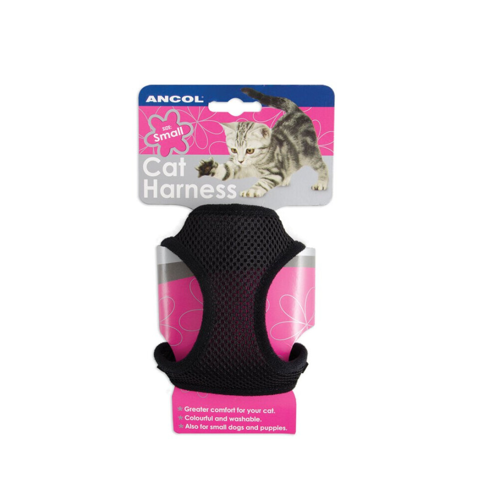 Soft Harness & Lead Black Lge