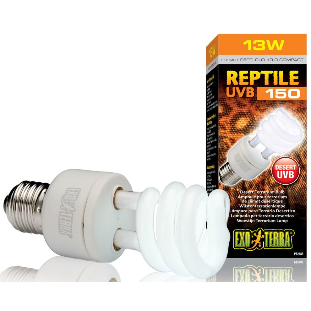 Exo Terra Reptile Uvb 150 Desert Terrarium Fluorescent Bulb 13w