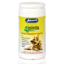 Johnson's 4 Joints Mobility Tablets for Cats & Dogs (30 Tablets) A033 - Glucosamine, Omega-3, Green-Lipped Mussel, MSM & Chondroitin for Joint Health