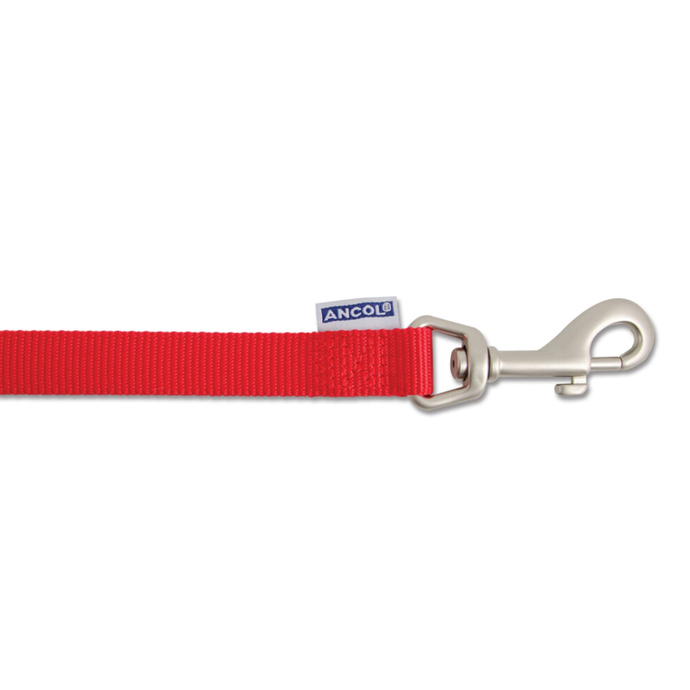 Ancol Heritage Nylon Padded Lead 19Mm X1m Red