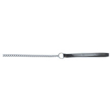 Heritage Chain Lead With Leather Handle Medium Black 80cm