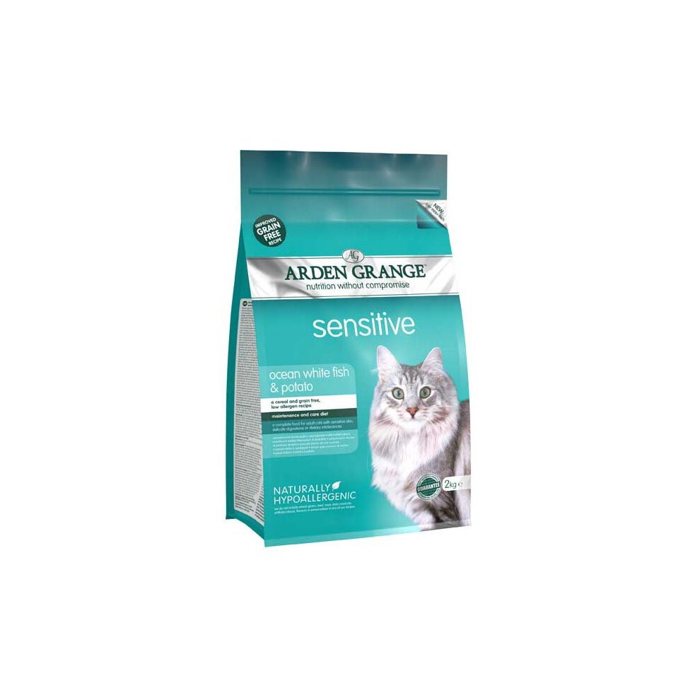 Arden Grange Grain Free Cat Sensitive With Fresh Fish & Potato 2kg