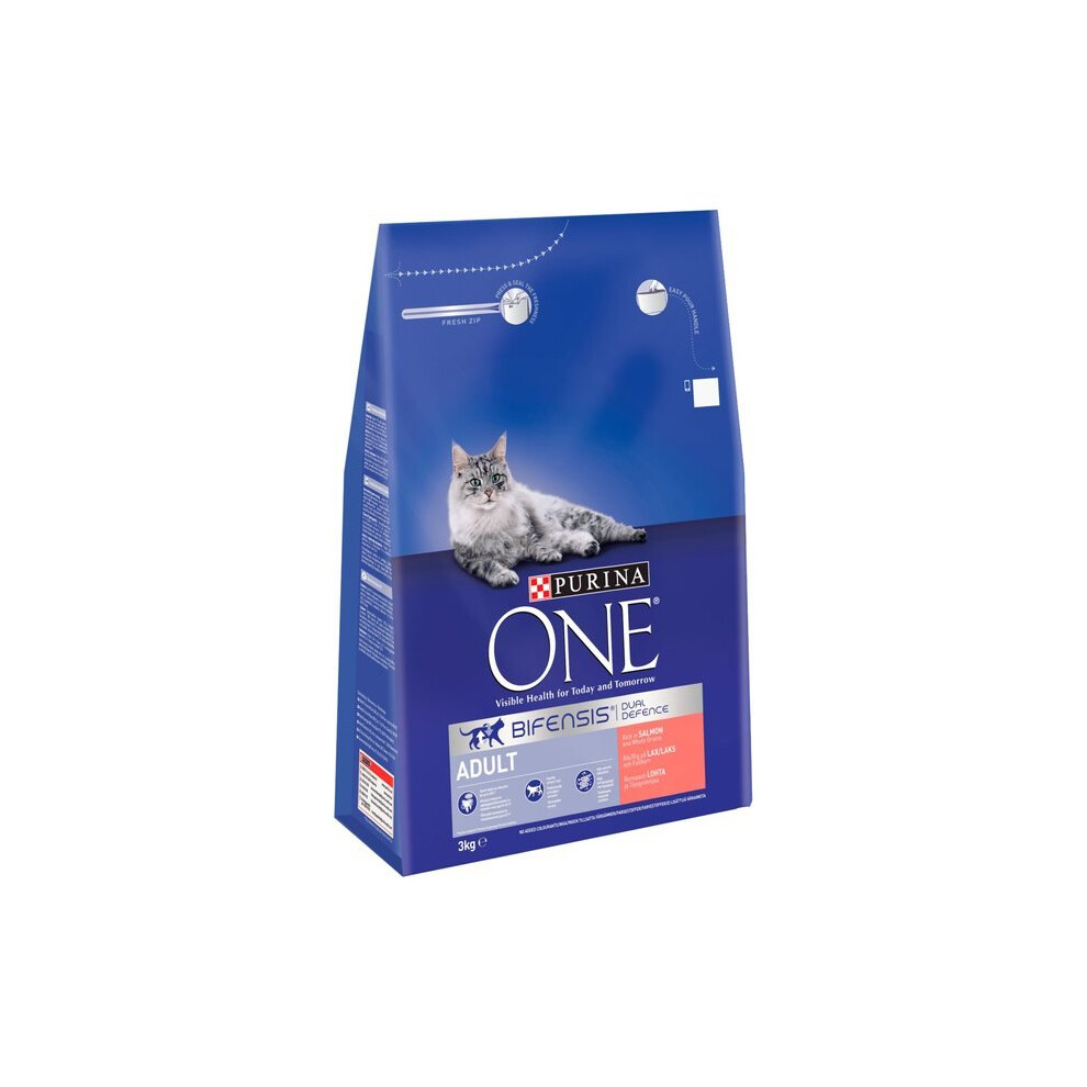 Purina One Adult Rich In & Whole Grains 3Kg Salmon