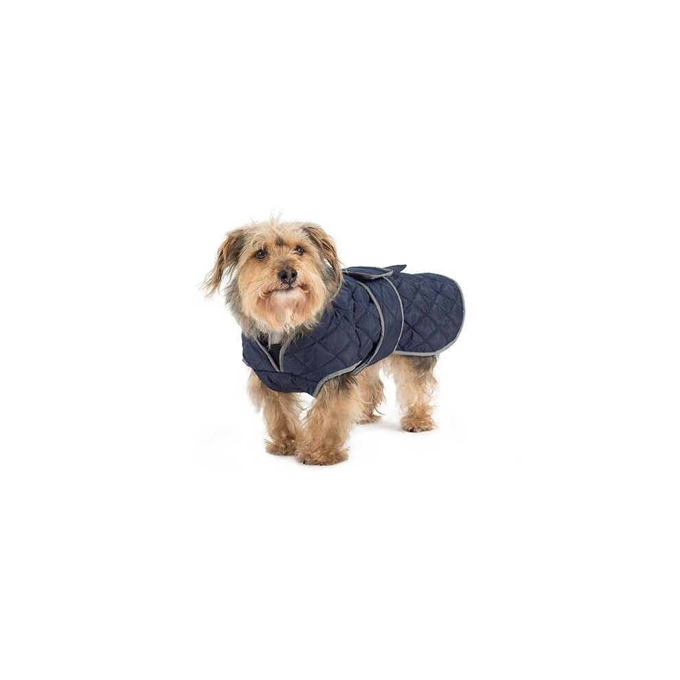 Muddy Paws Quilted Coat Navy Extra Extra Large