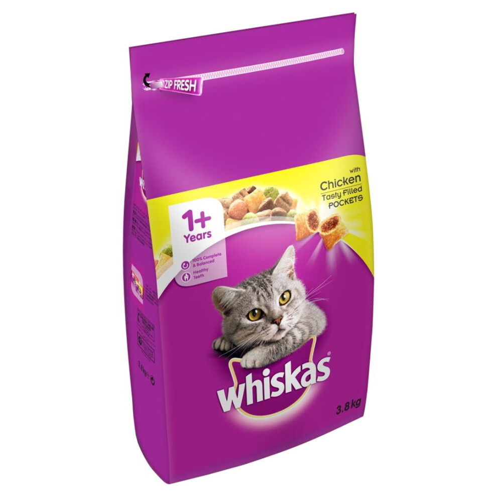 Whiskas 1+ Cat Complete Dry With Chicken 3.8kg