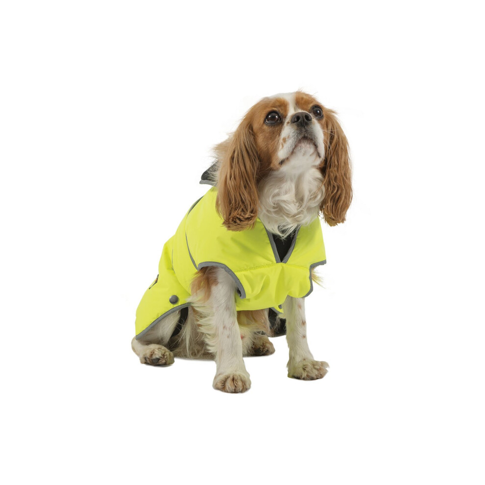 Muddy Paws Stormguard Fleece Lined Coat & Chest Protector Hi Vis Xlarge