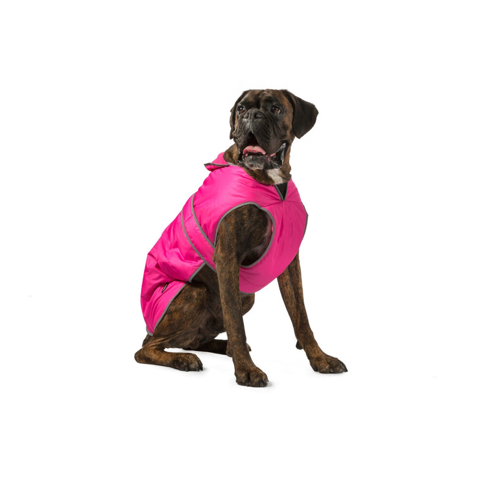 Muddy Paws Stormguard Fleece Lined Coat & Chest Protector Pink Xlarge