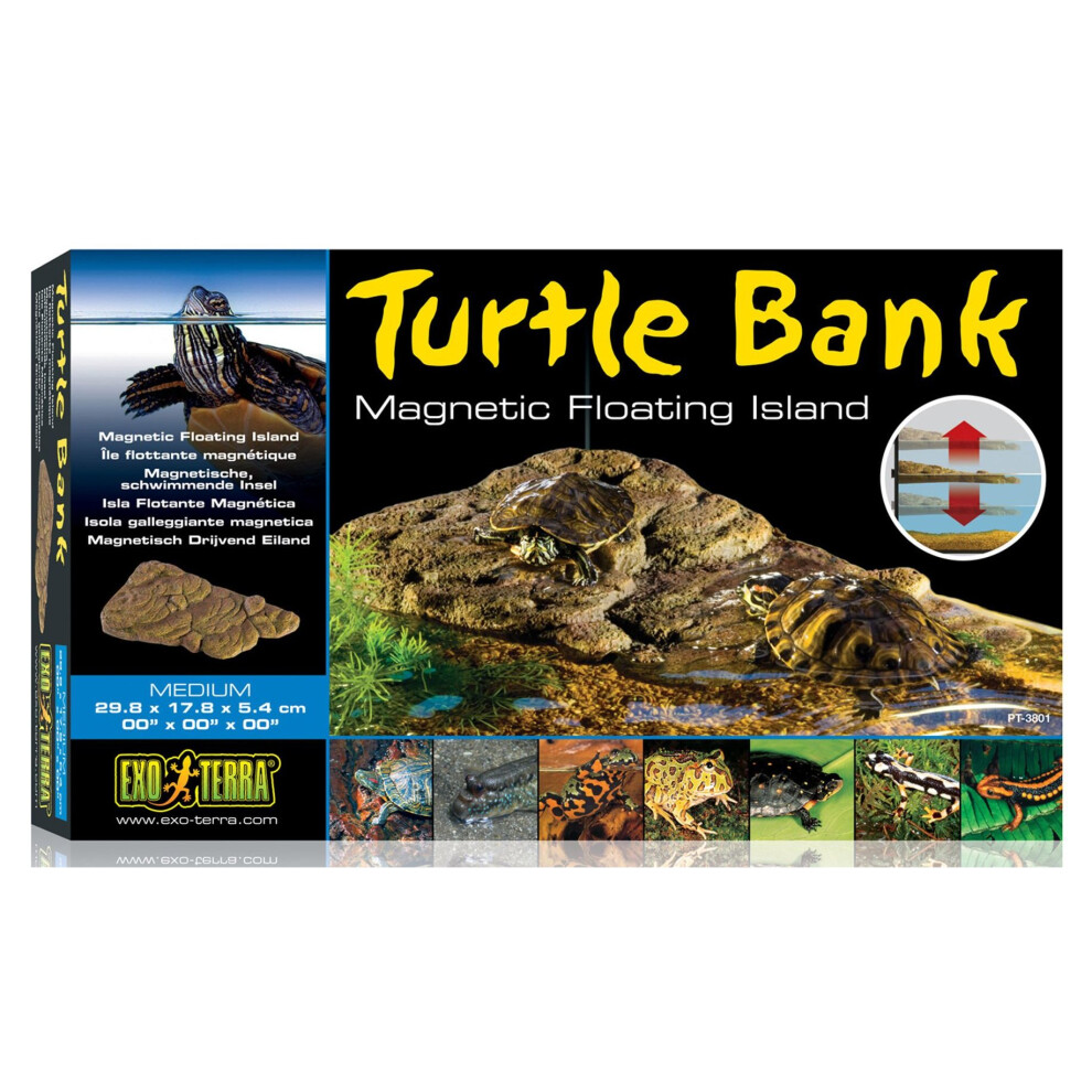 Hagen Exo Terra Turtle Bank Magnetic Floating Island Medium 29.8X17.8x5.4cm