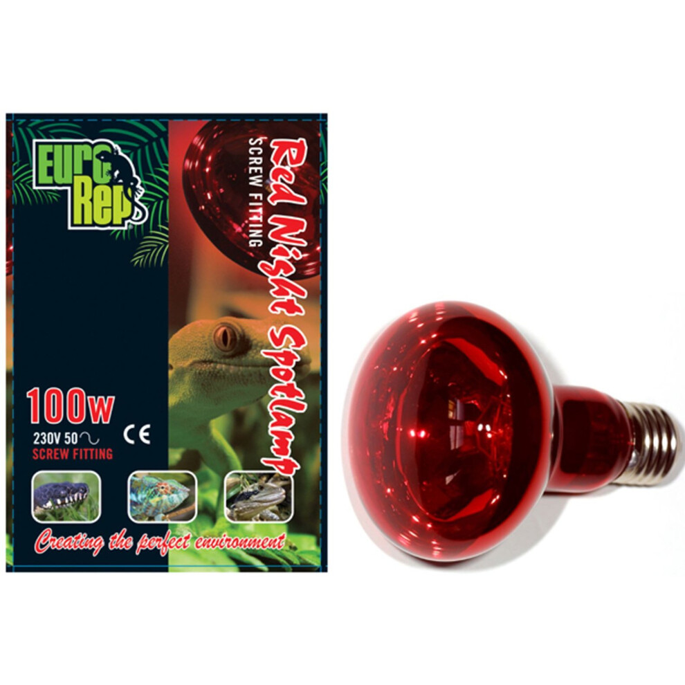 Red Night 100w Spotlamp Screw Fit