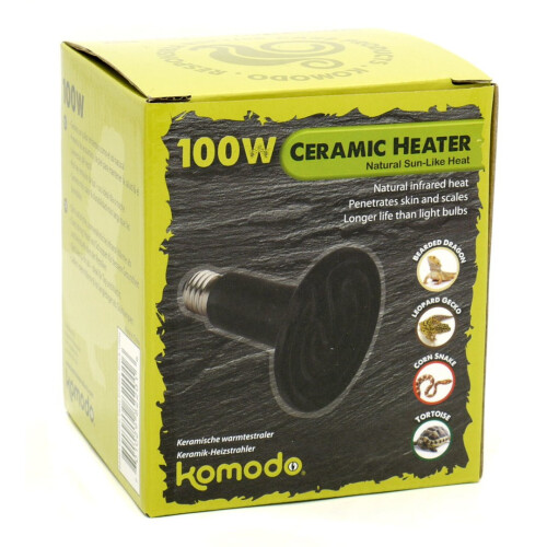 Komodo Ceramic Heat Emitter Black 100w