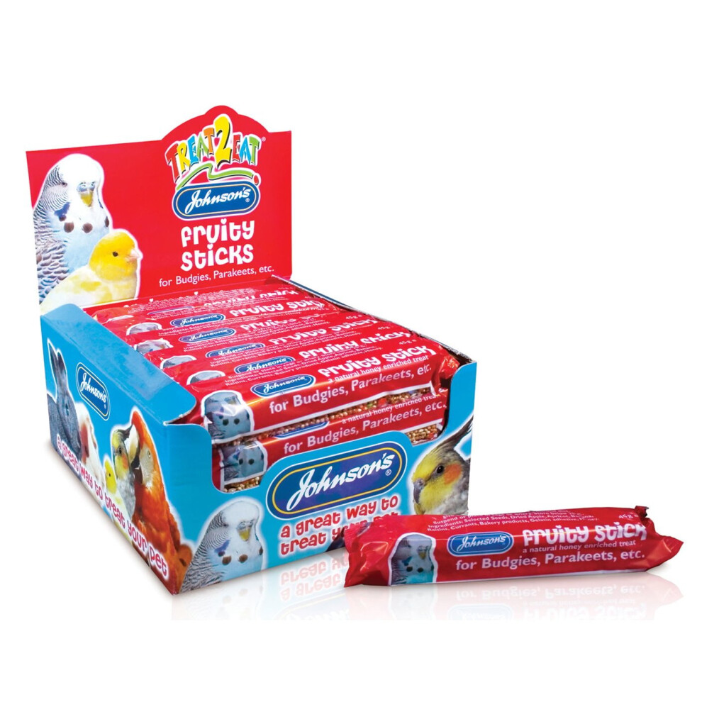Johnson's Veterinary Jvp Treat2eat Budgie Fruity Stick 45G (Pack Of 28)