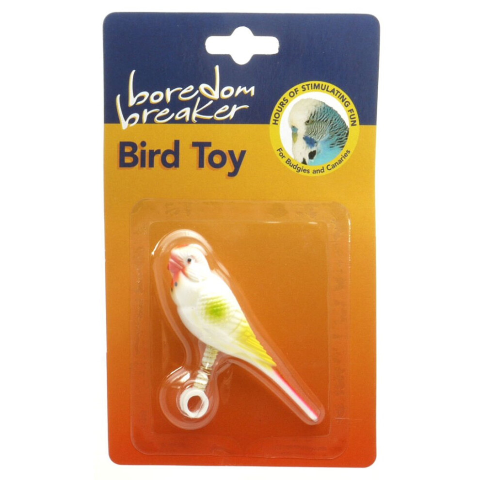 Boredom Breaker Budgie On Spring (Pack of 6)