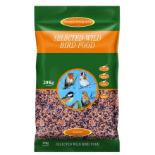 J&j Wild Bird Food 20kg (WBF) - Johnston & Jeff Standard Wild Bird Seed to Attract a Wide Range of Garden Birds