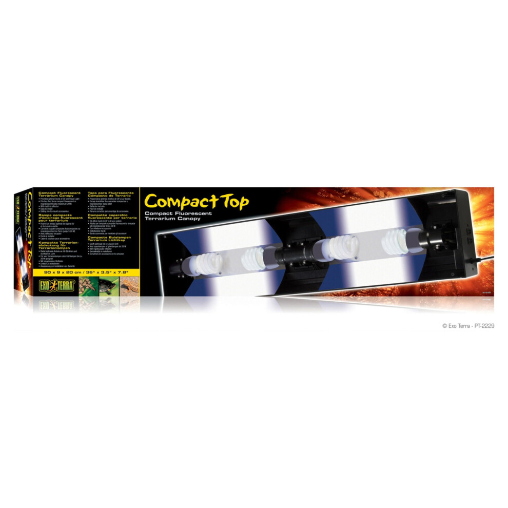 Exo Terra Compact Fluorescent Canopy 4 Light 90cm