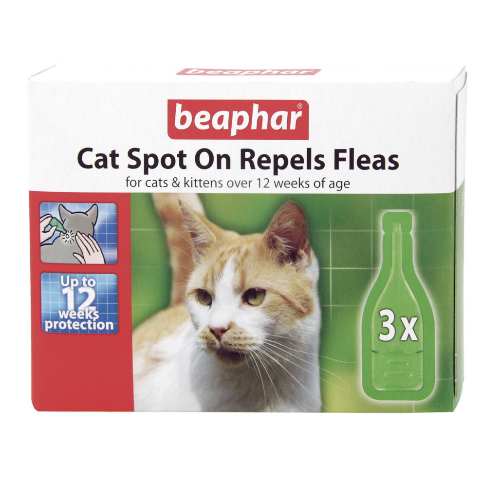 Beaphar Cat Flea Drops - 12 Week Protection