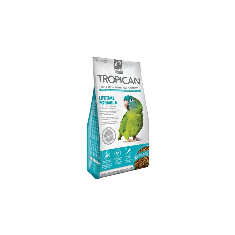 Hari Tropican Parrot Lifetime Granules 4mm 820g