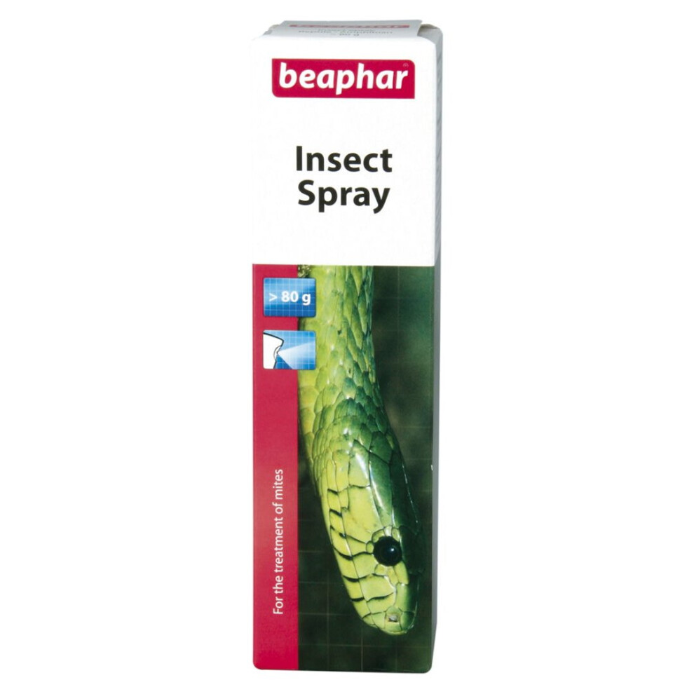 Beaphar Reptile Insect Spray 50ml (18595) - Veterinary medicine for lice, mites, ticks & gut worm infections in reptiles