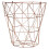 Premier Housewares Vertex Storage Basket Copper Plated Finish 1