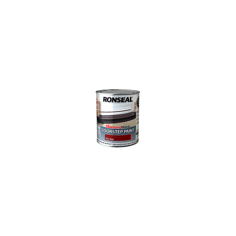 Ronseal Diamond Hard Doorstep Paint 250ml - Tile Red