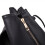 Miss Lulu Miss Lulu Women's Black Faux Leather Backpack | PU Leather Backpack 6
