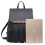 Miss Lulu Miss Lulu Women's Black Faux Leather Backpack | PU Leather Backpack 3