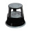 Premier Housewares (Black) 2 Tier Step Stool Robust Steel Non-slip Rubber Top 1