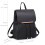 Miss Lulu Miss Lulu Women's Black Faux Leather Backpack | PU Leather Backpack 11