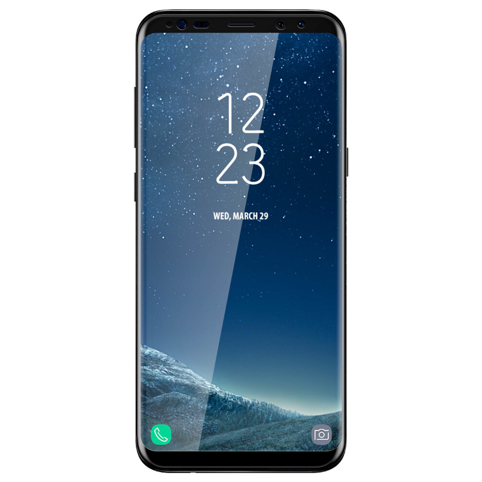 Tempered Glass Screen Protector For Samsung Galaxy S8 - Edges Black 3662427154901
