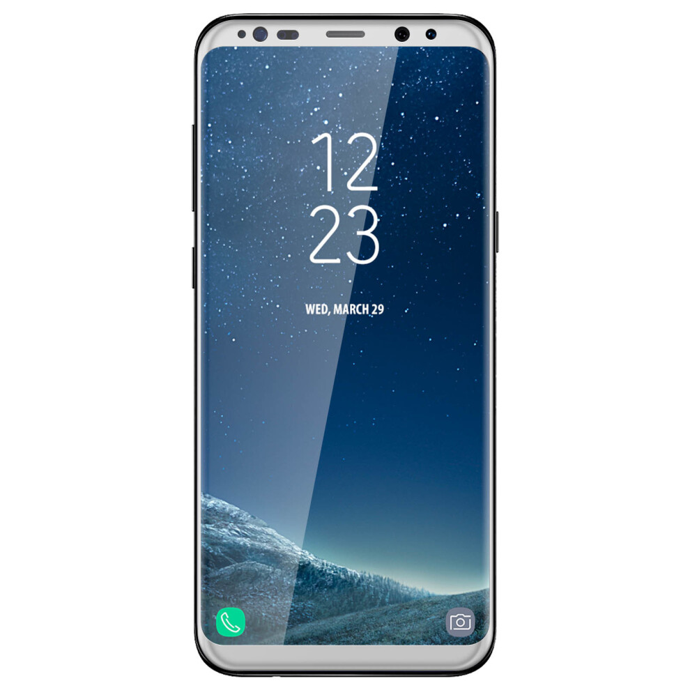 Tempered Glass Screen Protector For Samsung Galaxy S8 - Edges White 3662427154918