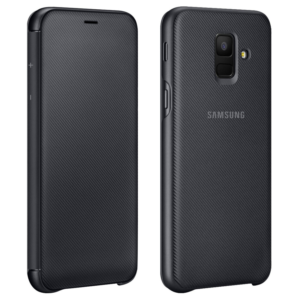 Official Samsung Flip Wallet Cover standcase for Samsung Galaxy A6 - Black