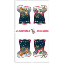 A Snow Family Christmas Holiday Stockings Snowmen Sewing Cotton Quilting Fabric