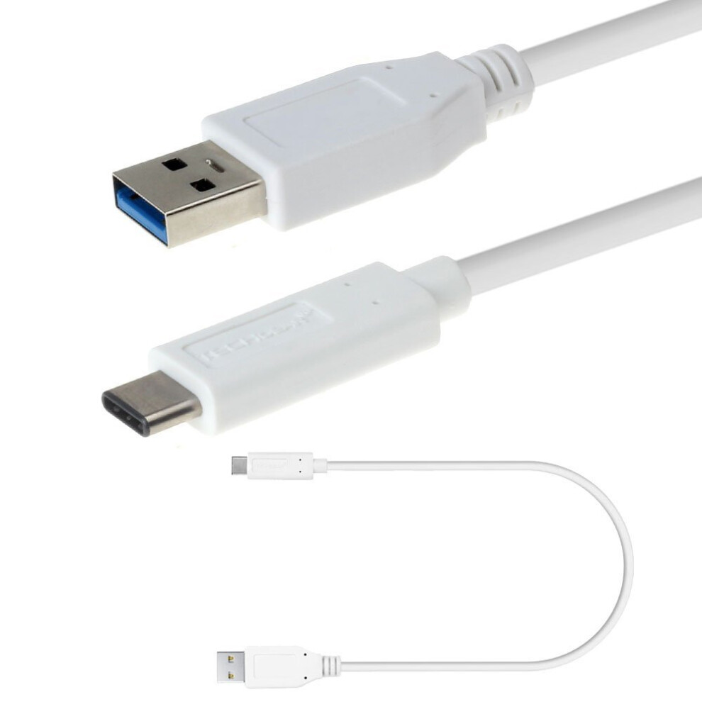 TECHGEAR® Type C USB Cable, 3.1 USB C to USB A Cable (1ft/30cm)