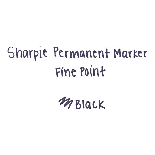 Sharpie Sharpie Fine Point Permanent Marker - Black, Pack of 24 + 1 2