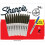 Sharpie Sharpie Fine Point Permanent Marker - Black, Pack of 24 + 1 2