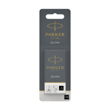 Parker Quink Fountain Pen Refills, Long Cartridges, Black Ink, Pack of 10