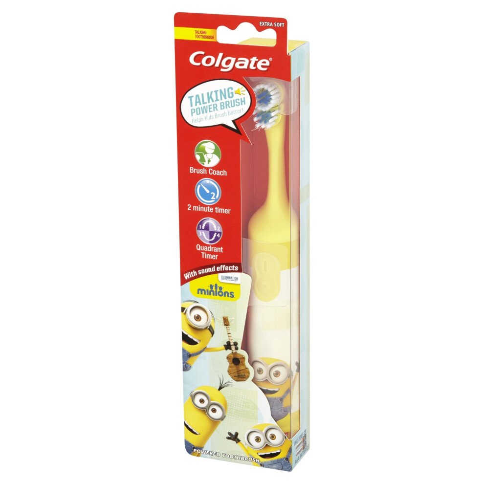 Colgate Minions Talking Extra Soft Battery Toothbrush (Colour May Vary)