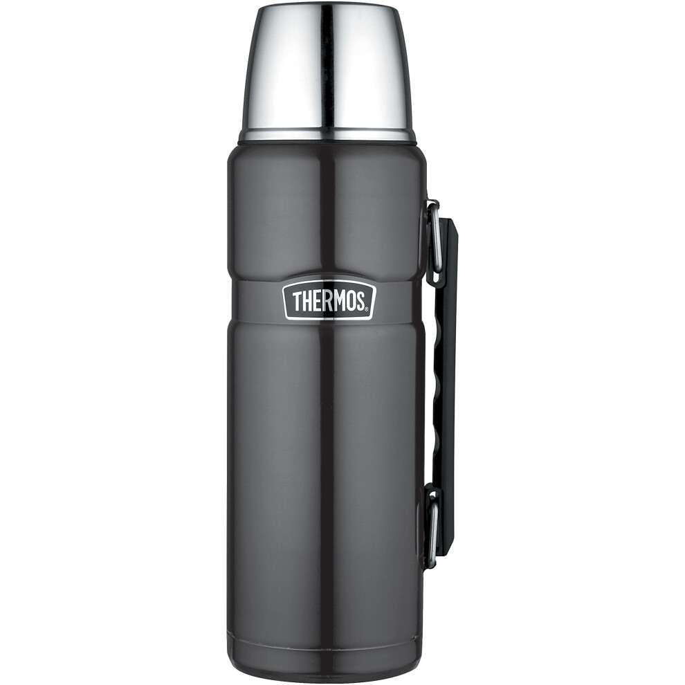 Thermos Stainless King Flask, Gun Metal, 1.2 L