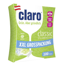 claro Classic XXL - 100 Phosphate-Free Eco-Friendly Dishwasher Tablets