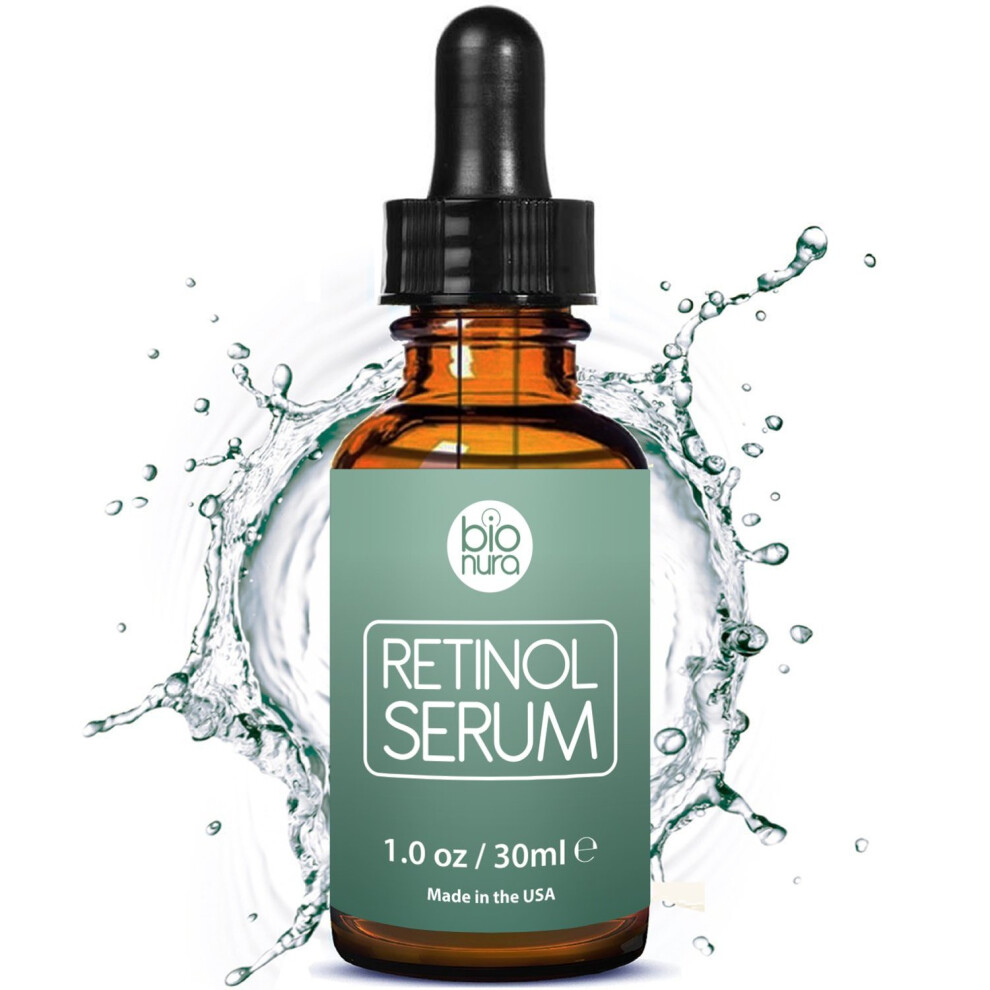 Bionura Retinol Serum with 2.5% Retinol, 20% Vitamin C & 10% Hyaluronic Acid